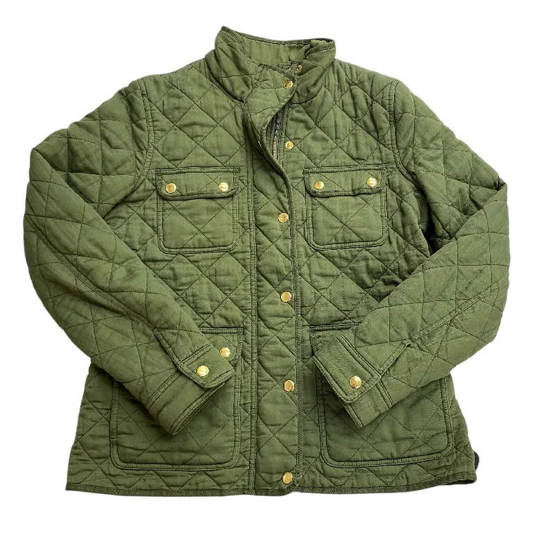 Jacket Puffer & Quilted By J. Crew In Green, Size: S Fitted Jacket Loose Jacket Oversized Jacket