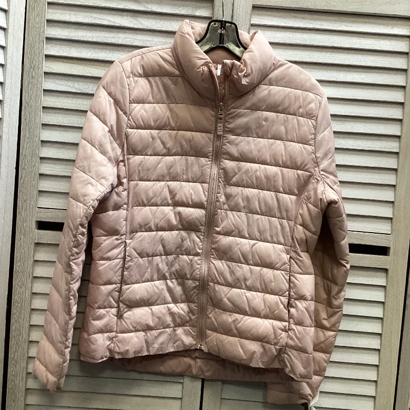 Jacket Puffer & Quilted By Old Navy In Pink, Size: M Fleece Fabric Down Fabric Feather Fabric