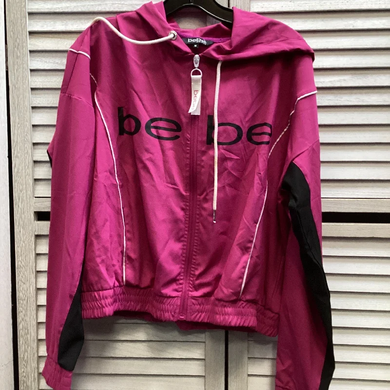 Jacket Shirt By Bebe In Pink, Size: M A-Line Jacket Boat Neck Shawl Collar