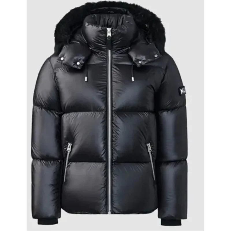 Mackage Black Puffer Jacket Faux Fur Jacket Real Fur Jacket Shearling Jacket