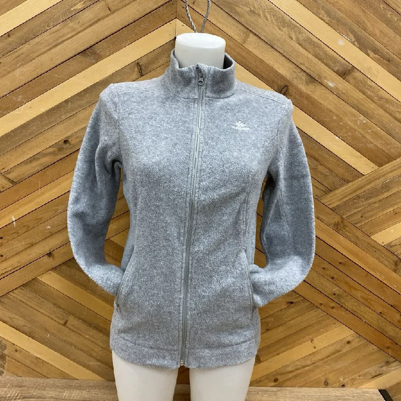 Quechua - Women's Full-Zip Fleece Jacket - MSRP $25: Grey-women-XS Tailored Jacket Straight Jacket A-Line Jacket