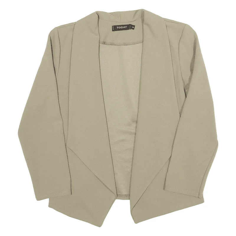 TODAY Womens Blazer Jacket Green S V-Neck Jacket Boat Neck Jacket Square Neck Jacket