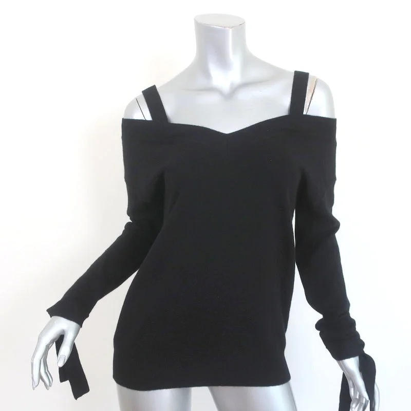 Theory Cold Shoulder Cashmere Sweater Black Size Petite V-Neck Pullover NEW Notch Collar Peter Pan Collar Cowl Neck Theory Cold Shoulder Cashmere Sweater Black Size Petite V-Neck Pullover NEW Notch Collar Peter Pan Collar Cowl Neck