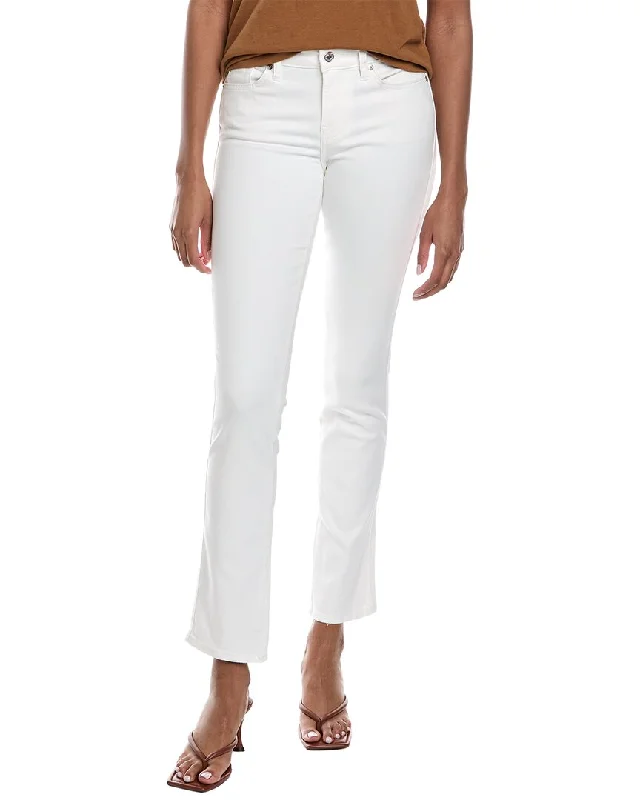 7 For All Mankind Kimmie White Form Fitted Straight Leg Jean Comfortable Zip-Up Skinny Jeans 7 For All Mankind Kimmie White Form Fitted Straight Leg Jean Comfortable Zip-Up Skinny Jeans