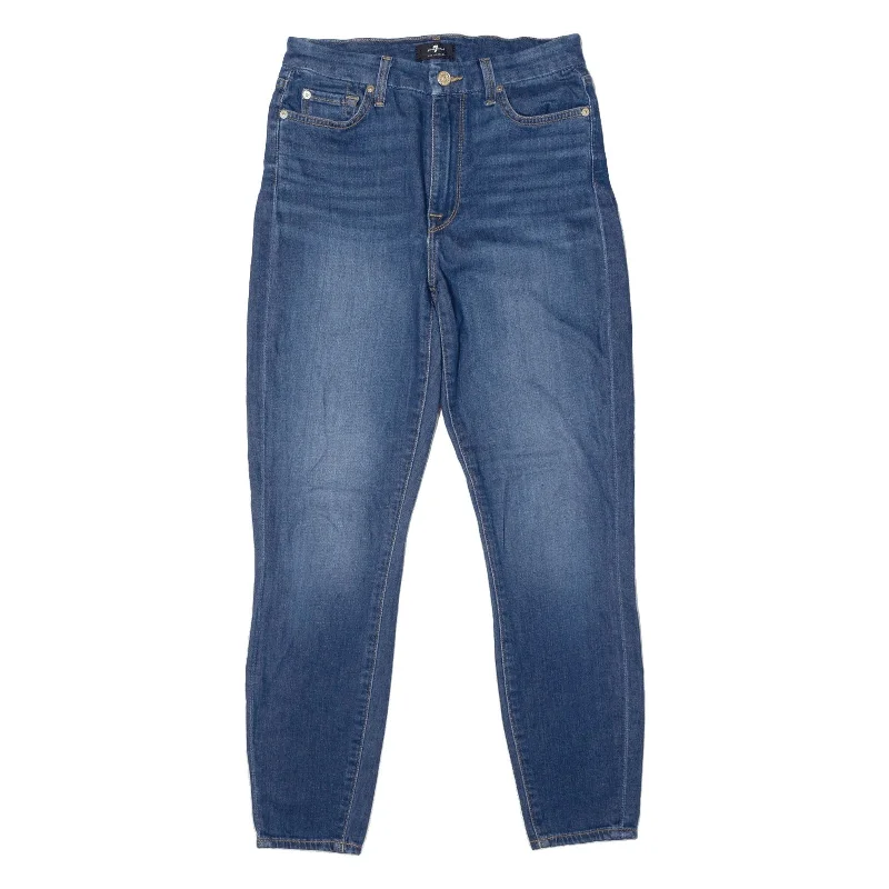 7FORALLMANKIND Jeans Blue Denim Slim Skinny Stone Wash Womens W28 L28 Stylish High-Waist Skinny Denim 7FORALLMANKIND Jeans Blue Denim Slim Skinny Stone Wash Womens W28 L28 Stylish High-Waist Skinny Denim
