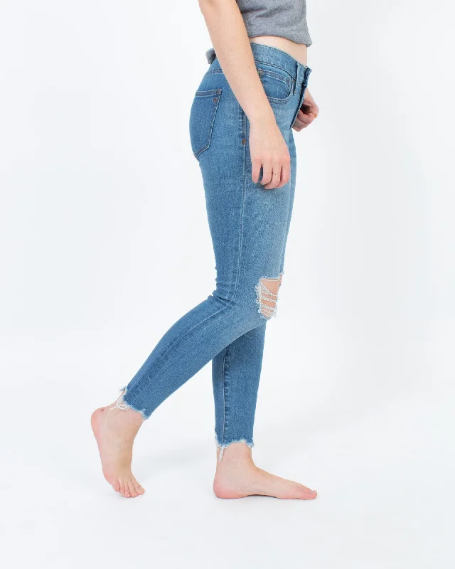 "9" High-Rise Skinny" Jeans Trendy Layered Pocket Jeans