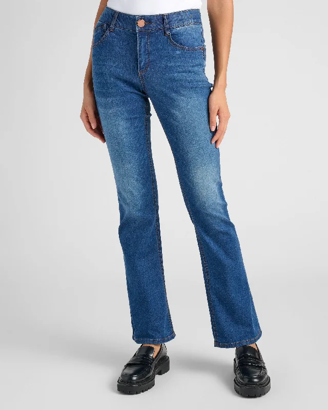 "Ab"solution Mid Rise Itty Bitty Bootcut Jeans Trendy Low-Rise Bootcut Jeans