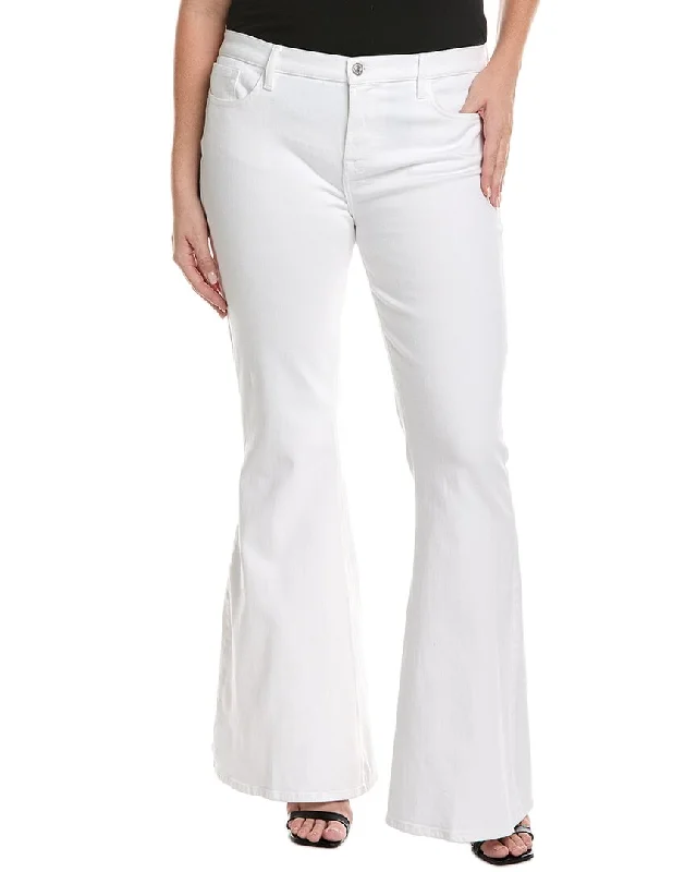 7 For All Mankind Brilliant White Low-Rise Flare Jean Fashionable Cropped Denim Jeans 7 For All Mankind Brilliant White Low-Rise Flare Jean Fashionable Cropped Denim Jeans