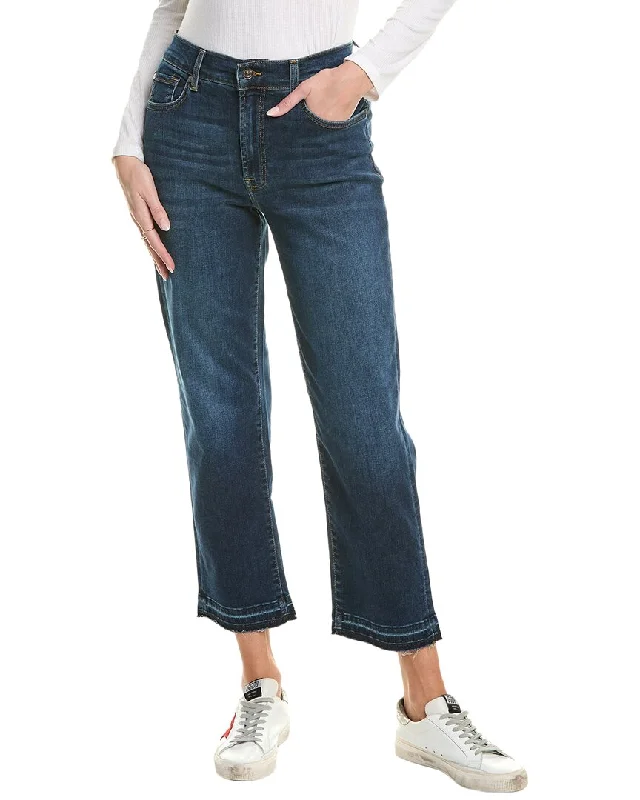 7 For All Mankind Modern Straight Freesia Tailored Straight Leg Jean Stylish Paperbag Waist Denim