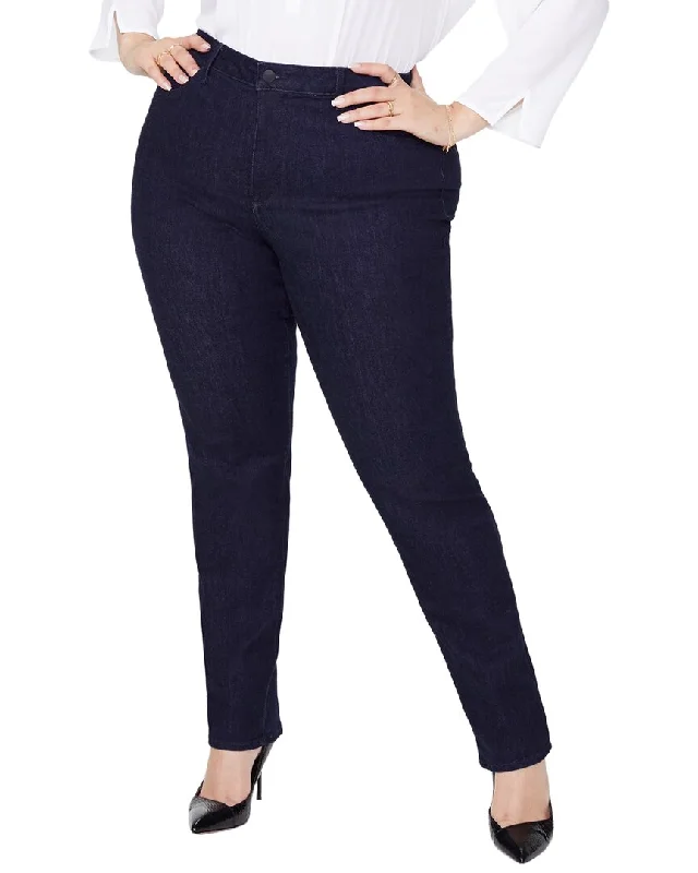 Nydj Plus Sheri Rinse Slim Jean Elegant Wide-Leg Jeans