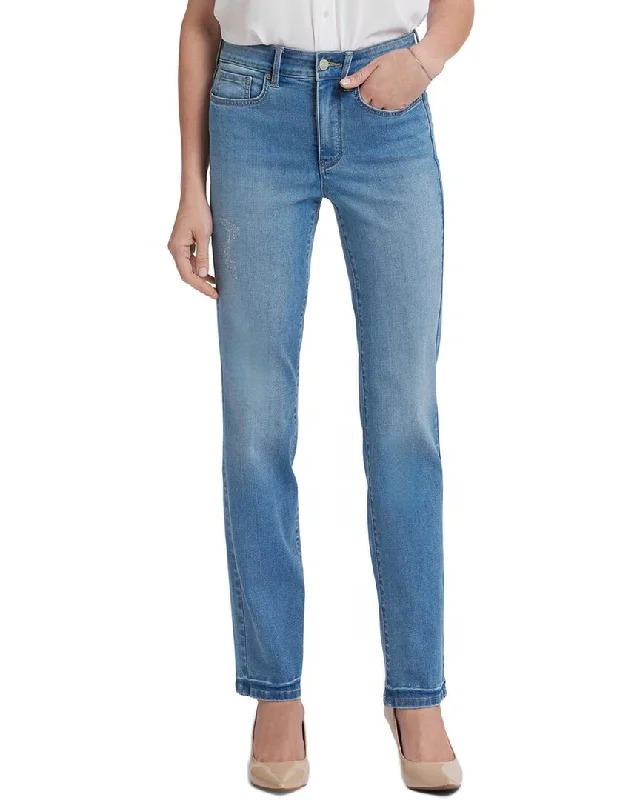 Nydj Marilyn Riviera Sky Straight Leg Jean Trendy Low-Rise Bootcut Jeans