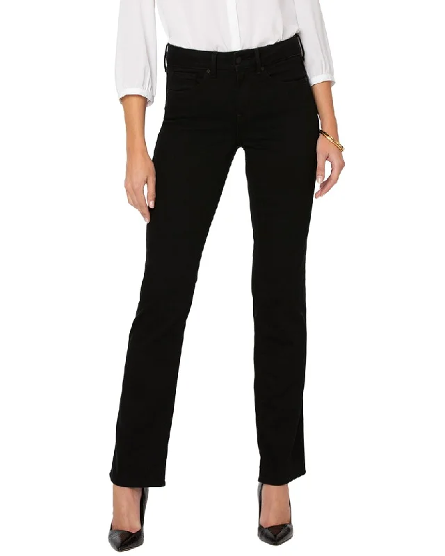 Nydj Petite Marilyn Black Straight Jean Classic Blue Denim Jeans