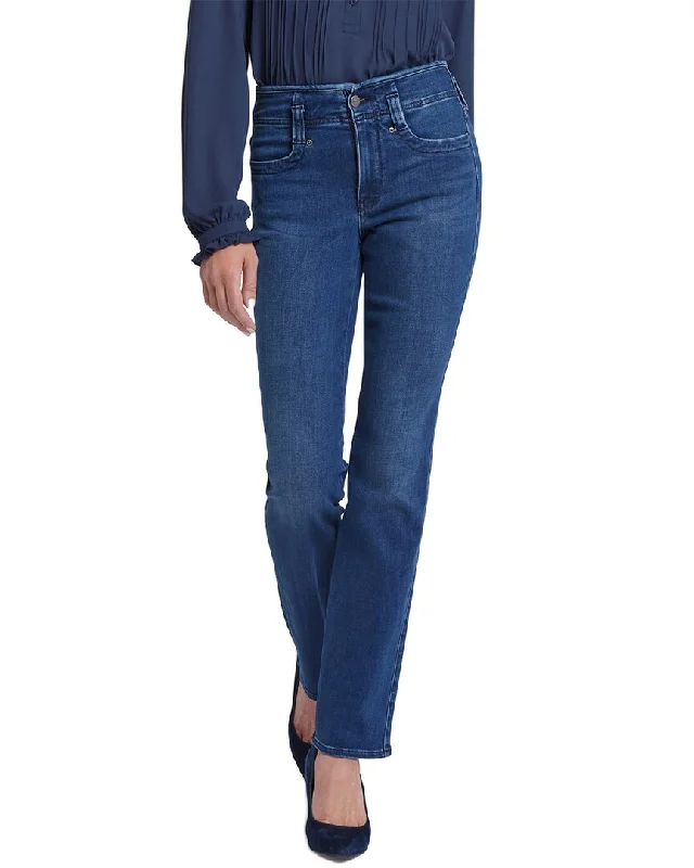 Nydj Petite Marilyn Rendezvous Straight Leg Jean Casual Wide-Legged Denim Jeans