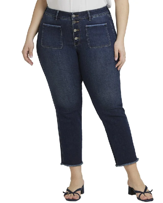 Nydj Plus Marilyn Lotus Gardens Straight Leg Jean Stylish Tapered Fit Jeans