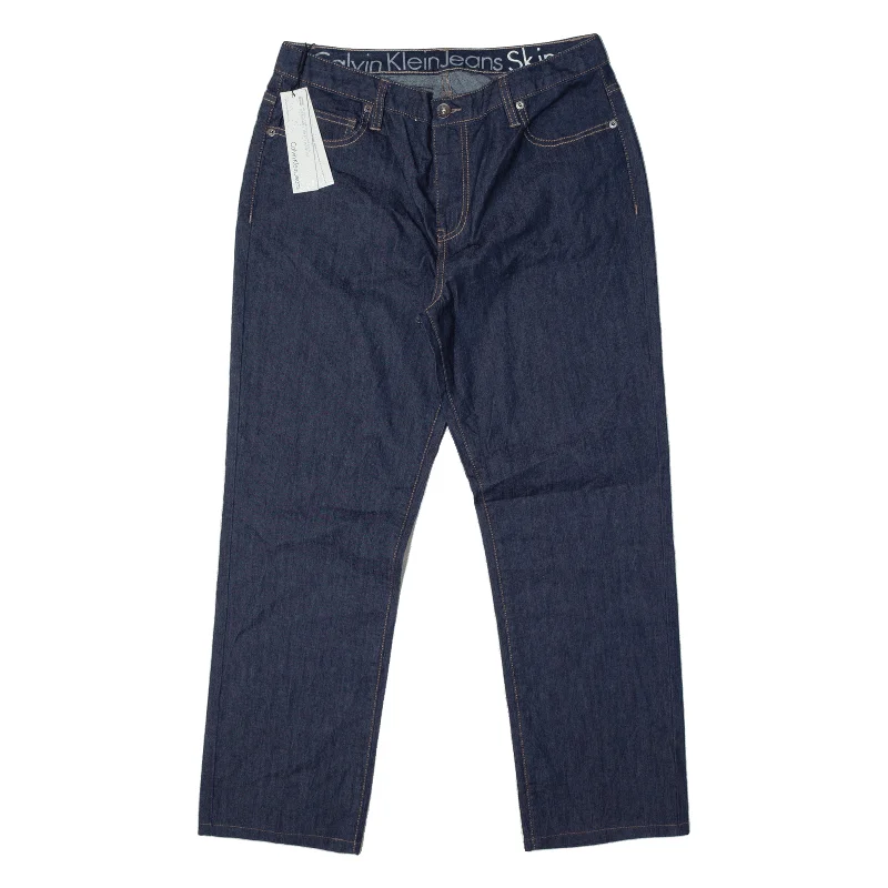 CALVIN KLEIN Jeans Blue Denim Slim Skinny Womens W32 L28 Stylish Paperbag Waist Denim CALVIN KLEIN Jeans Blue Denim Slim Skinny Womens W32 L28 Stylish Paperbag Waist Denim