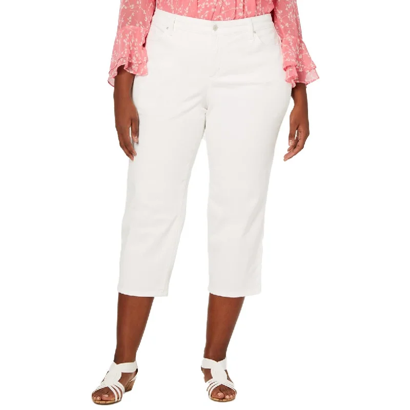 Charter Club Womens Plus Bristol Natural Waist Slimming Fit Cropped Jeans Fashionable Raw Hemmed Jeans Charter Club Womens Plus Bristol Natural Waist Slimming Fit Cropped Jeans Fashionable Raw Hemmed Jeans
