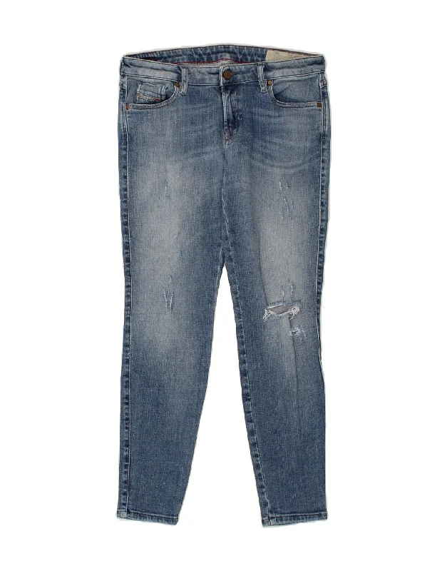 DIESEL Womens Skinny Jeans W30 L30 Blue Cotton Comfortable Dark Wash Jeans