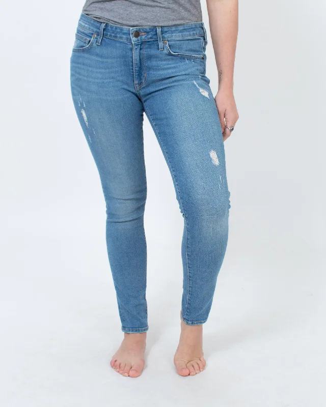 Distressed Skinny Jeans Trendy Colored Denim Jeans
