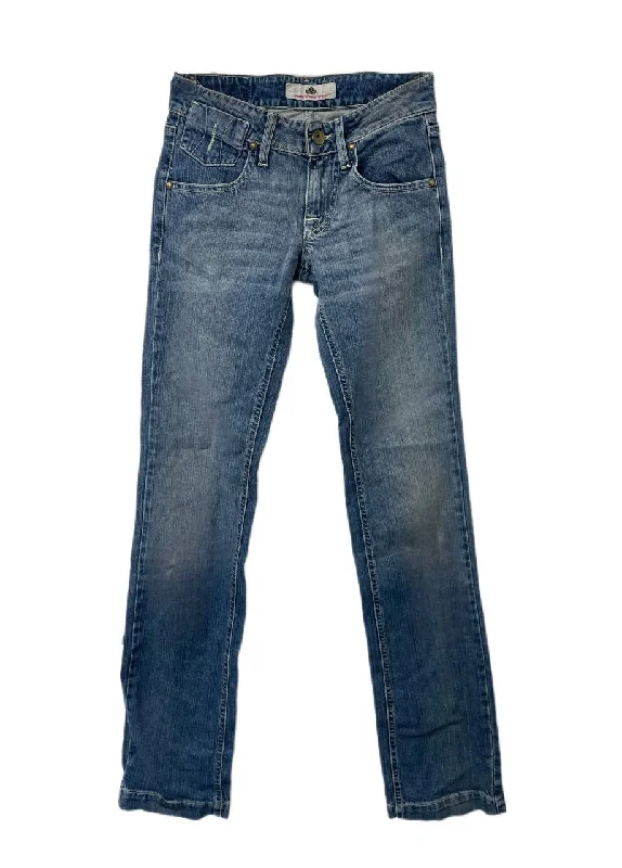 FORNARINA Women's Blue with Whiskers Straight Jeans Size 24 NWT Stylish Cargo Style Jeans FORNARINA Women's Blue with Whiskers Straight Jeans Size 24 NWT Stylish Cargo Style Jeans