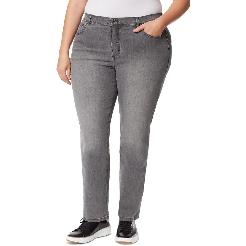 Gloria Vanderbilt Womens Plus Slimming Denim Ankle Jeans Fashionable Button-Front Jeans Gloria Vanderbilt Womens Plus Slimming Denim Ankle Jeans Fashionable Button-Front Jeans