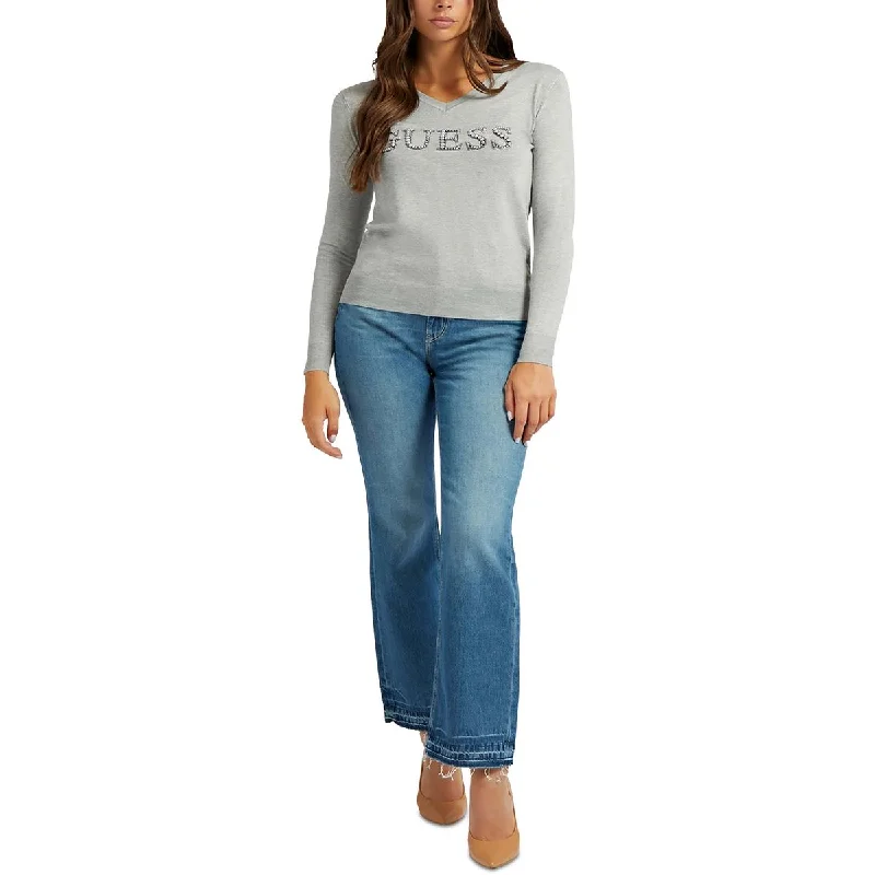 Guess Womens Cotton Denim Straight Leg Jeans Casual Bootcut Ripped Jeans