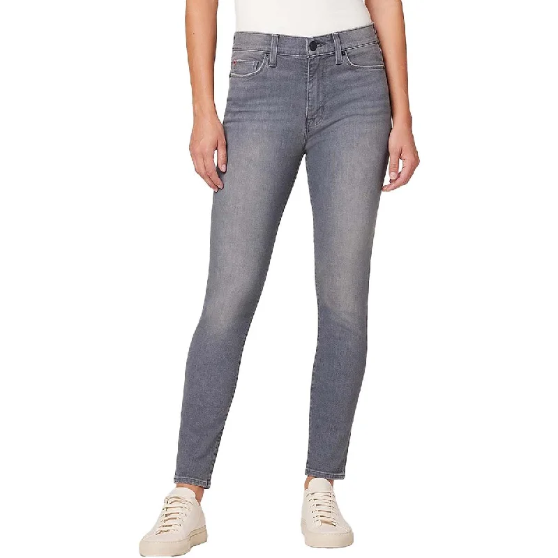 Hudson Womens Blair High-Rise Ankle Skinny Jeans Stylish Paperbag Waist Denim