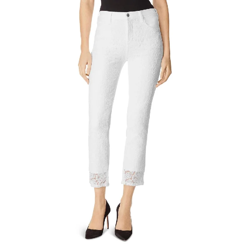 J Brand Womens Ruby High Rise Cotton Cigarette Jeans Casual Light Wash Jeans