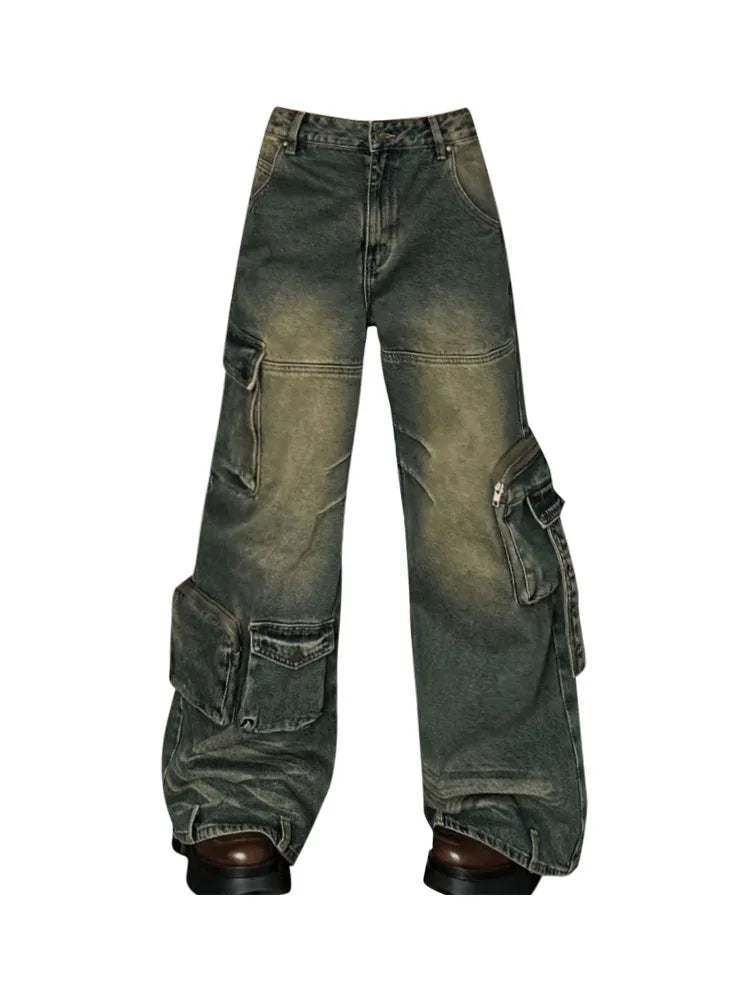 Trousers Baggy Cargo Pants Office Lady Wide Pants Casual Long Jeans Fashionable Jeggings Style Jeans Trousers Baggy Cargo Pants Office Lady Wide Pants Casual Long Jeans Fashionable Jeggings Style Jeans