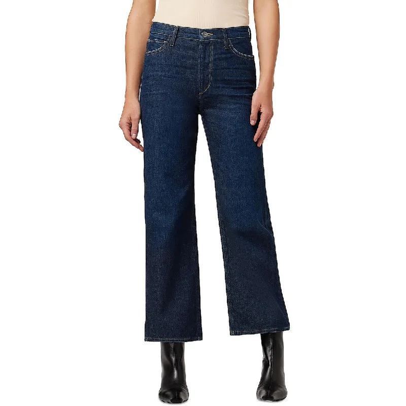 Joe's Womens The Blake High Rise Cropped Wide Leg Jeans Stylish High-Waisted Denim