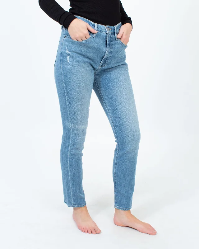 "Le Beau" Skinny Jeans Stylish Shredded Denim Jeans