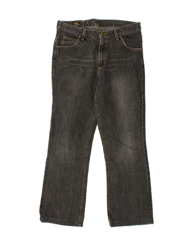LEE Womens Bootcut Jeans W34 L30 Grey Casual Light Wash Jeans