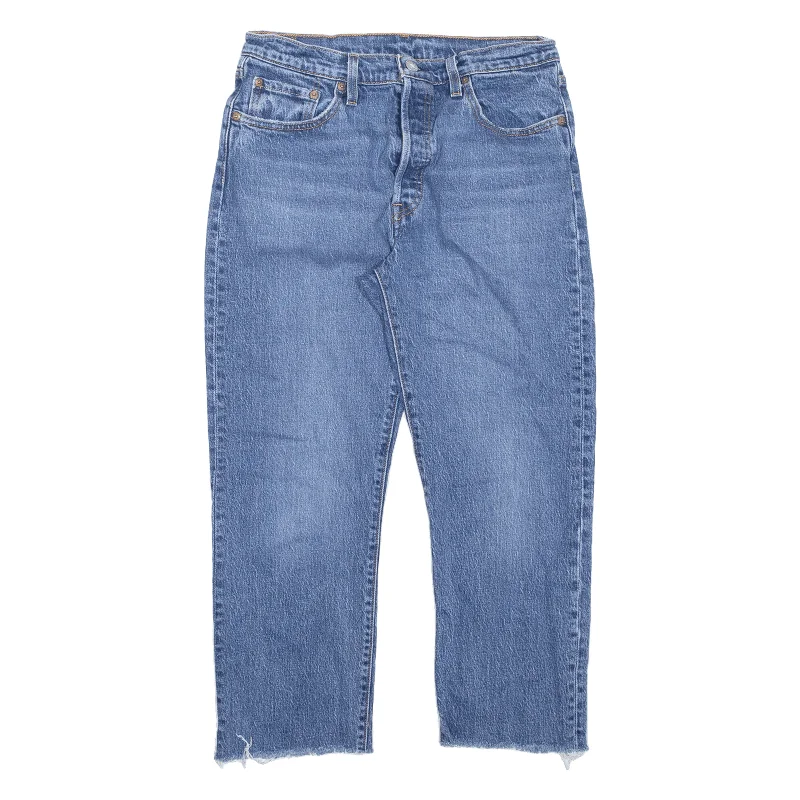 LEVI'S 501 Jeans Blue Denim Regular Straight Womens W29 L23 Comfortable Faded High-Rise Jeans LEVI'S 501 Jeans Blue Denim Regular Straight Womens W29 L23 Comfortable Faded High-Rise Jeans