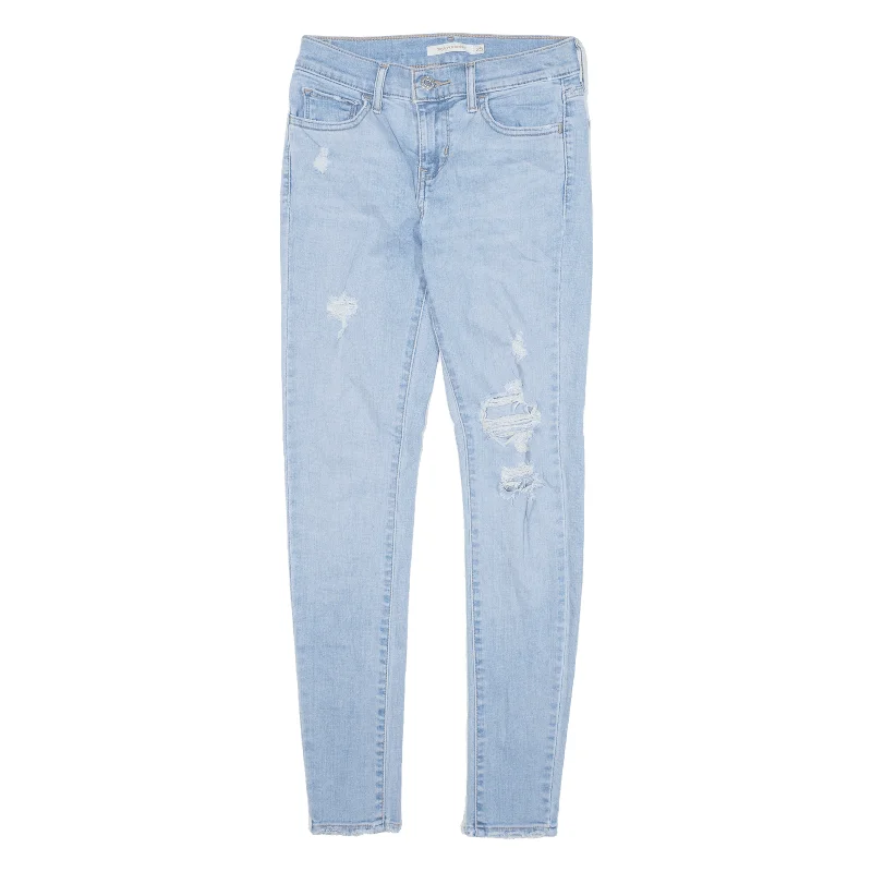 LEVI'S 710 Distressed Jeans Blue Denim Slim Skinny Womens W25 L28 Comfortable Zip-Up Skinny Jeans LEVI'S 710 Distressed Jeans Blue Denim Slim Skinny Womens W25 L28 Comfortable Zip-Up Skinny Jeans