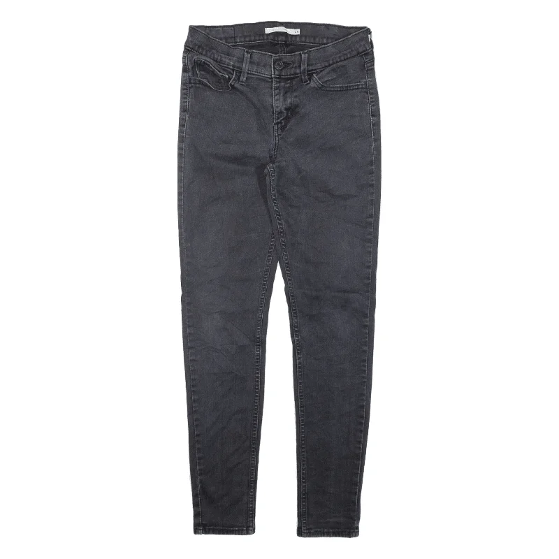 LEVI'S 710 Jeans Black Denim Slim Skinny Womens W25 L27 Comfortable Zip-Fly Denim Jeans LEVI'S 710 Jeans Black Denim Slim Skinny Womens W25 L27 Comfortable Zip-Fly Denim Jeans