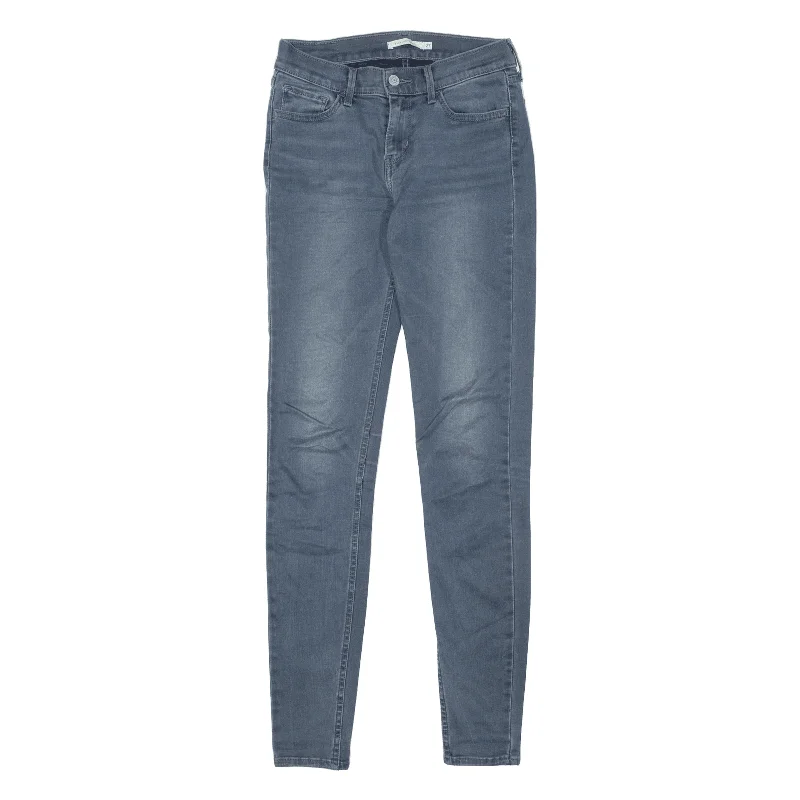 LEVI'S 710 Womens Jeans Blue Slim Skinny Stone Wash W27 L32 Fashionable Cropped Denim Jeans LEVI'S 710 Womens Jeans Blue Slim Skinny Stone Wash W27 L32 Fashionable Cropped Denim Jeans