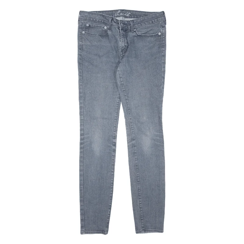 LEVI'S Jeans Blue Denim Slim Skinny Womens W30 L32 Fashionable Raw Edge Jeans