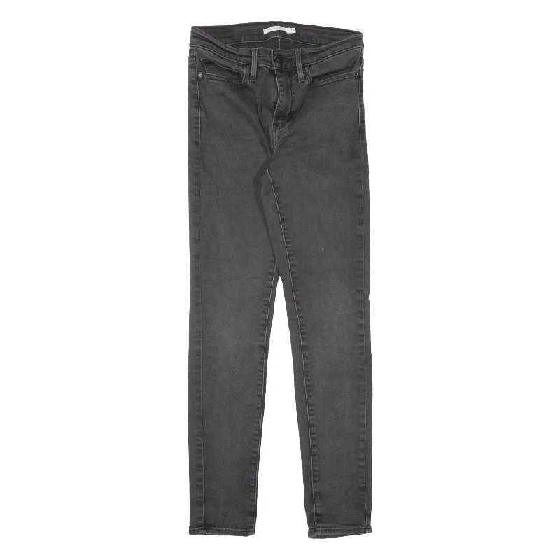 LEVI'S Jeans Grey Denim Slim Skinny Womens W27 L30 Elegant Dark-Wash Bootcut Jeans
