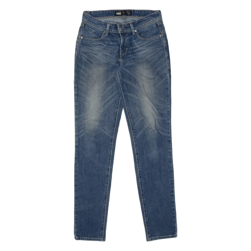 LEVI'S Revel Jeans Blue Denim Slim Skinny Stone Wash Womens W25 L32 Elegant Raw Hem Jeans LEVI'S Revel Jeans Blue Denim Slim Skinny Stone Wash Womens W25 L32 Elegant Raw Hem Jeans