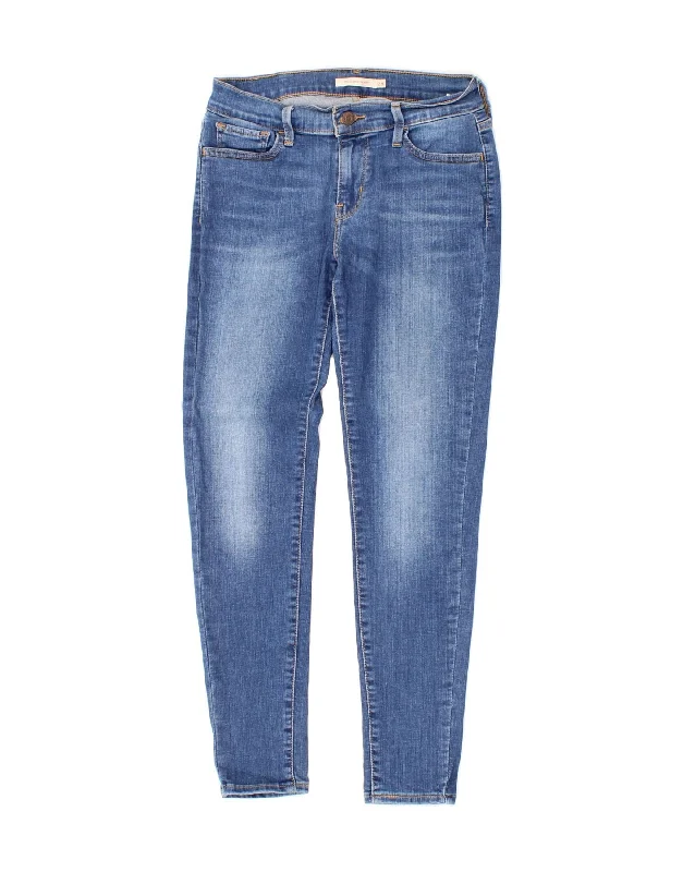 LEVI'S Womens 710 Super Skinny Jeans W28 L27 Blue Cotton Chic Dark-Wash Skinny Jeans