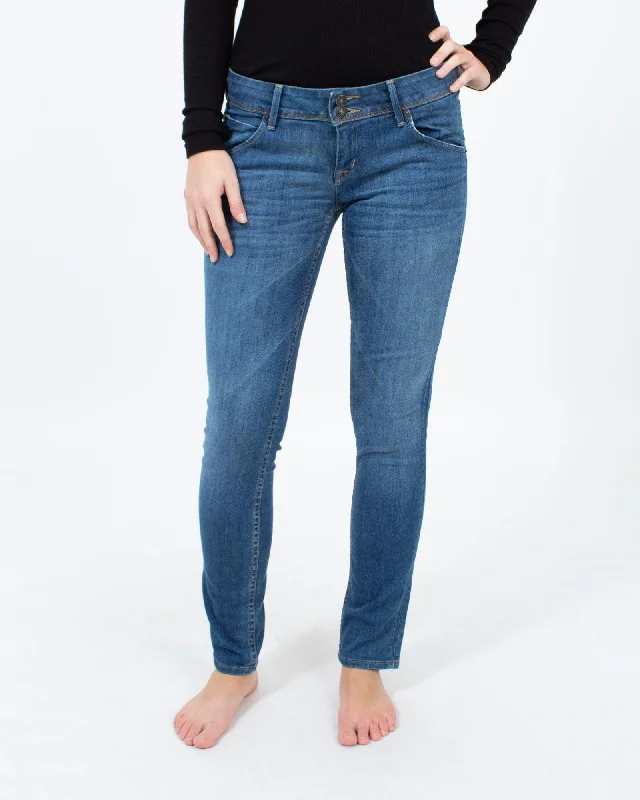 Low Rise Skinny Jeans Comfortable Straight-Legged Denim