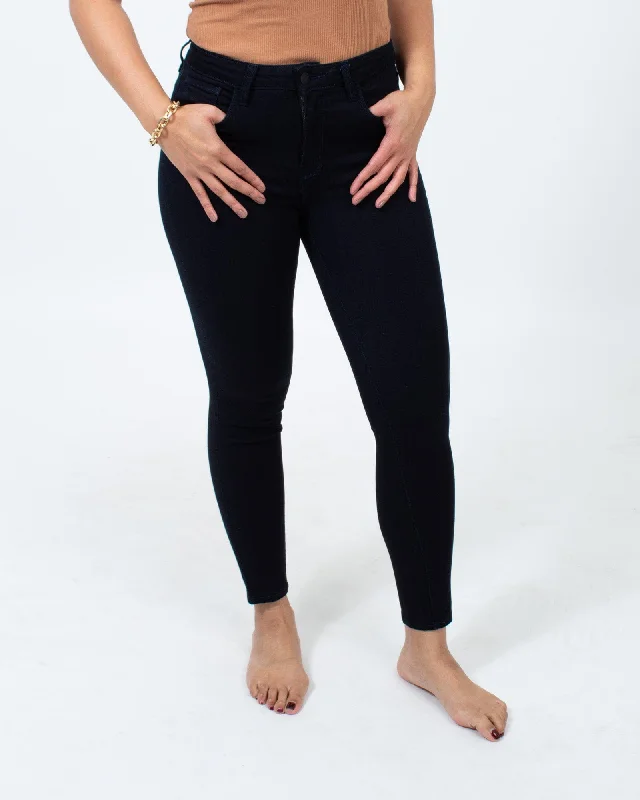 "Margot" Navy Skinny Jeans Comfortable Zip-Fly Denim Jeans