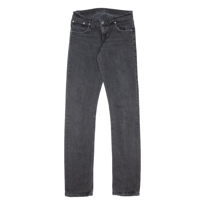 NUDIE JEANS CO Womens Jeans Grey Slim Skinny W25 L32 Classic Button Fly Jeans