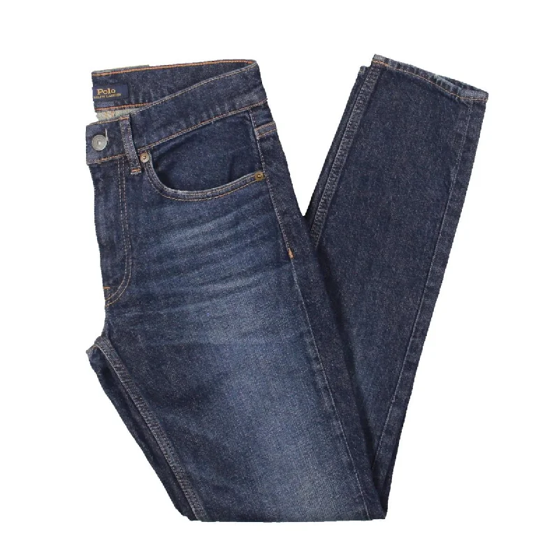 Polo Ralph Lauren Womens Knit Denim Skinny Jeans Cozy Relaxed Fit Denim Jeans