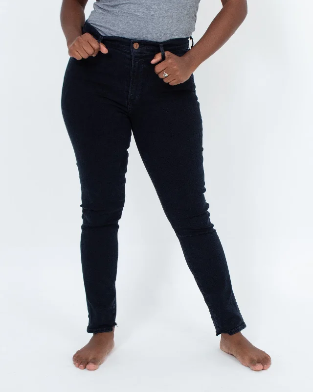 "Rocket Crop High Rise Skinny" Jeans Trendy Layered Pocket Jeans