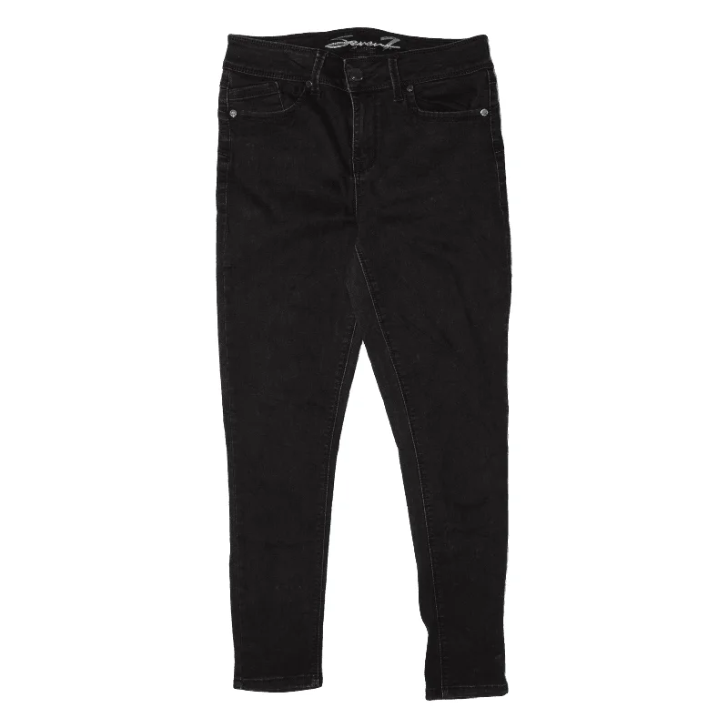 SEVEN7 Jeans Black Denim Slim Jegging Womens W30 L28 Trendy Colored Denim Jeans