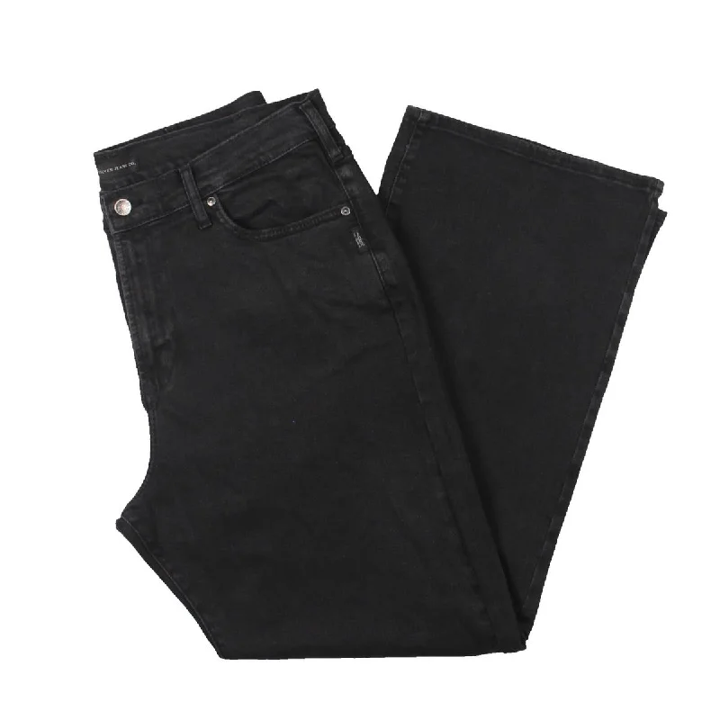 Silver Jeans Co. Womens Plus Highly Desirable Stretch Denim Wide Leg Jeans Chic Cropped Jeans Silver Jeans Co. Womens Plus Highly Desirable Stretch Denim Wide Leg Jeans Chic Cropped Jeans