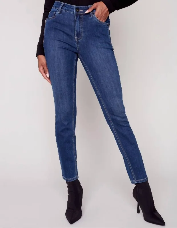 Slim Leg Jean In Indigo Trendy Skinny Fit Jeans