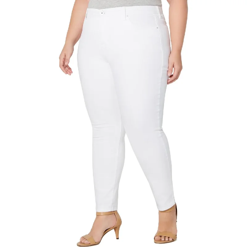 Style & Co. Womens Plus Denim Mid-Rise Skinny Jeans Stylish Cargo Style Jeans