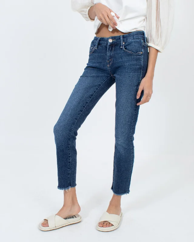 "The Looker Ankle Fray" Jeans Trendy Wide-Leg High-Waist Denim