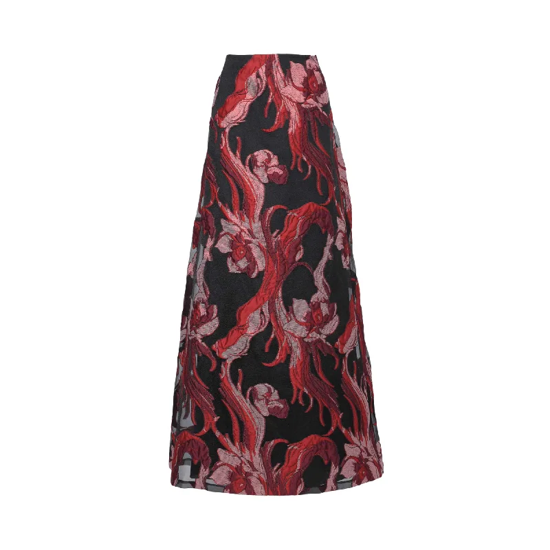 Alberta Ferretti Women's Fantasia Rosso Skirt denim skirt classic